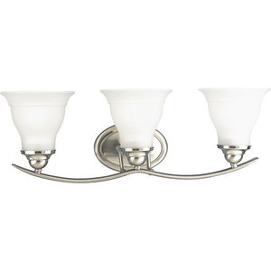 PP319209 Trinity 3 Bulb Bathroom Lighting - Brushed Nickel