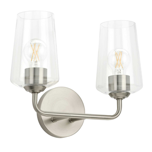 PP300540009 Celino 2 Bulb Bathroom Lighting - Brushed Nickel