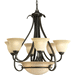 Progress PP441777 Forged Bronze Mid Sized Chandelier