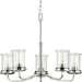 Progress PP400206009 Brushed Nickel Mid Sized Chandelier