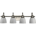 Progress PP300429009 Brushed Nickel 4 or more Bulb Bathroom Light