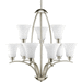 Progress PP449209 Brushed Nickel Large Foyer Chandelier