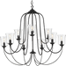 Progress PP400196031 Matte Black Large Foyer Chandelier