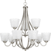 Progress PP474709 Brushed Nickel Mid Sized Chandelier