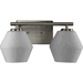 Progress PP300431009 Brushed Nickel 2 Bulb Bathroom Light