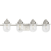 Progress PP300437009 Brushed Nickel 4 or more Bulb Bathroom Light