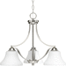 Progress PP400011104 Polished Nickel Mid Sized Chandelier