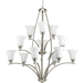 Progress PP449709 Brushed Nickel Mid Sized Chandelier