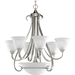 Progress PP441709 Brushed Nickel Mid Sized Chandelier