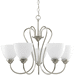Progress PP466609 Brushed Nickel Mid Sized Chandelier