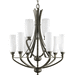 Progress PP443920 Antique Bronze Mid Sized Chandelier