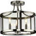 Progress PP350231009 Brushed Nickel Semi Flush Mount Ceiling Light