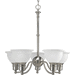 Progress PP428109 Brushed Nickel Mid Sized Chandelier