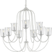 Progress PP400196151 Cottage White Large Foyer Chandelier