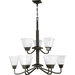 Progress PP400120020 Antique Bronze Mid Sized Chandelier
