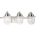 Progress PP300436009 Brushed Nickel 3 Bulb Bathroom Light