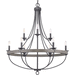 Progress PP400159143 Graphite Large Foyer Chandelier