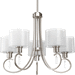 Progress PP469609 Brushed Nickel Mid Sized Chandelier