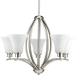 Progress PP449009 Brushed Nickel Mid Sized Chandelier