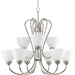Progress PP466809 Brushed Nickel Mid Sized Chandelier
