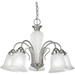 Progress PP439109 Brushed Nickel Mid Sized Chandelier