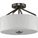 Progress PP350239009 Brushed Nickel Semi Flush Mount Ceiling Light