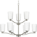 Progress PP400351009 Brushed Nickel Mid Sized Chandelier