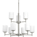 Progress PP472609 Brushed Nickel Mid Sized Chandelier