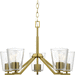 Progress PP400341191 Brushed Gold Mini Chandelier