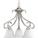 Progress PP440509 Brushed Nickel Mini Chandelier