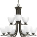 Progress PP400064020 Antique Bronze Mid Sized Chandelier