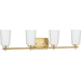 Progress PP300468012 Satin Brass 4 or more Bulb Bathroom Light