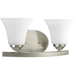 Progress PP200909 Brushed Nickel 2 Bulb Bathroom Light