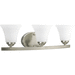 Progress PP201009 Brushed Nickel 3 Bulb Bathroom Light