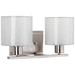 Progress PP207809 Brushed Nickel 2 Bulb Bathroom Light