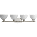 Progress PP209009 Brushed Nickel 4 or more Bulb Bathroom Light