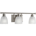 Progress PP211709 Brushed Nickel 3 Bulb Bathroom Light