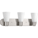 Progress PP215609 Brushed Nickel 3 Bulb Bathroom Light