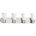 Progress PP215709 Brushed Nickel 4 or more Bulb Bathroom Light