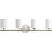 Progress PP216009 Brushed Nickel 4 or more Bulb Bathroom Light