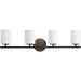 Progress PP216020 Antique Bronze 4 or more Bulb Bathroom Light