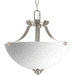 Progress PP231509 Brushed Nickel Semi Flush Mount Ceiling Light