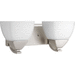 Progress PP270109 Brushed Nickel 2 Bulb Bathroom Light