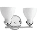 Progress PP277115 Polished Chrome 2 Bulb Bathroom Light