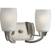 Progress PP279509 Brushed Nickel 2 Bulb Bathroom Light