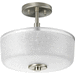 Progress PP285109 Brushed Nickel Semi Flush Mount Ceiling Light