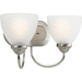 Progress PP291509 Brushed Nickel 2 Bulb Bathroom Light