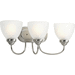 Progress PP291909 Brushed Nickel 3 Bulb Bathroom Light