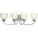 Progress PP292809 Brushed Nickel 4 or more Bulb Bathroom Light