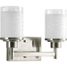 Progress PP297709 Brushed Nickel 2 Bulb Bathroom Light